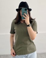 کراپ تیشرت کبریتی ساده یک