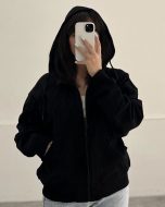 سویشرت مشکی باکسی کد 69