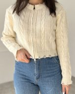 پلیور بافت زیپ دار کد 67