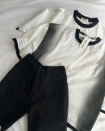 ست تیشرت و شورتک سفید و مشکی کد ۱۰۱
