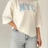 تیشرت NYC مدل جین‌دوزی کد 131