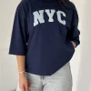 تیشرت NYC مدل جین‌دوزی کد 131