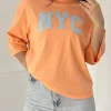 تیشرت NYC مدل جین‌دوزی کد 131